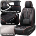 thumbnail image 4 of Fit for Ford Focus 2018 Automotive Seat Covers Faux Leather Daily Protection Perfect Fit Driving Comfort Seat Belt Compatible, 4 of 9