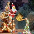 thumbnail image 3 of 2025 Christmas Santa Solar Watering Can Rainbow Lights Outdoor, Waterproof Metal Garden Decor with LED Light - Hanging Solar Kettle Light Patio Lawn Pathway Decoration Gift for Backyard, Lawn, Patio, 3 of 7