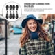 thumbnail image 3 of 4pcs Clothing Hook Buckles Simple Overcoat Artificial Leather Connectors Wind Coat Connection Fastener Fashion Metal Buckles (Black), 3 of 4