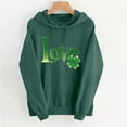 thumbnail image 4 of Women's Hooded Sweatshirt St. Patrick's Day Festival Printed Drawstring Loose Fit Casual Tops with Pocket (L, Green), 4 of 6