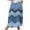 Blue A, variant on Bxsruta Skirts for Women, Women's Pleated Pocket Skirt with Stretch Waistband, Mid-Calf Length Casual Skirt