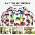 thumbnail image 4 of Lsque Halloween Mouth Pattern Casual Women's Hoodie,Hooded Sweatshirt with Kangaroo Pocket,Pullover Hoodie with Eye-catching Drawstrings-Medium, 4 of 7