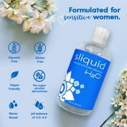 Sliquid H2O Water Based Lube, No Fragrance or Taste, Natural Lube Women, Stain Free, 8.5 fl oz