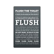 SignMission Z-A-Flush The Toilet Flush the Toilet Aluminum Sign for Clean Toilet Restroom Warning Bathroom