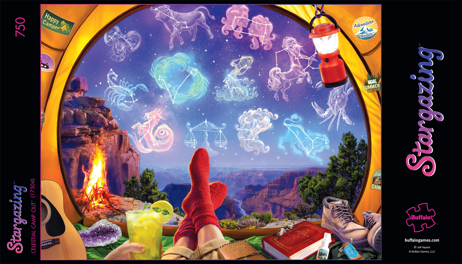 Buffalo Games 750-Piece Stargazing - Celestial Camp Out Interlocking Jigsaw Puzzle