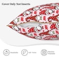 thumbnail image 5 of Fotbe Christmas Gnome Pattern Velvet Decorative Throw Pillow Covers with Elegant Piping, Soft Plush Cushion Cover for Sofa, Bed, Car, Office-18"x18", 5 of 8