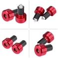 thumbnail image 3 of Par de extremos de manillar de motocicleta de aluminio Universal de 22mm, enchufe de equilibrio de peso, Rojo, 3 of 8