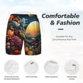 thumbnail image 5 of Lsque Mens Swim Trunks Sunset Floral Fantasy Landscape Pattern - Bathing Suit Compression Liner - Beach Swim Shorts Swimwear - (S-3XL) - Stretch Quick Dry -X-Large, 5 of 9