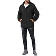 thumbnail image 2 of INSPIRE CHIC Chaqueta de trabajo con capucha forrada de felpa gruesa para hombre, abrigo de invierno negro, 2 of 6