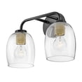 thumbnail image 3 of 85012BK Lark Percy - 2 Light Bath Vanity In Transitional and Classic Style-10.25 Inches Tall and 14.75 Inches Wide-Black/Lacquered Brass Finish, 3 of 19