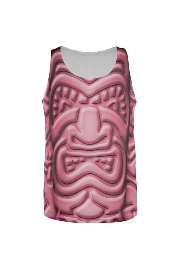 Tiki God Pink Face Luau All Over Mens Tank Top Multi MD