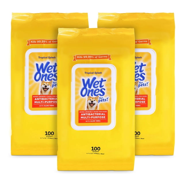 Toallitas multiusos para mascotas Wet Ones con aloe vera, 300 unidades