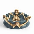 thumbnail image 4 of Skeleton Resin Ashtray Decoration - Scary Party Birthday Present, Men's Gothic Decor, Smoking Accessory Props - Bronze, 4 of 6