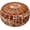 A, variant on Multifunctional Storage Ottoman Pouf - Round Moroccan Footrest (#C) Boho Faux Leather & Jacquard Fabric Stool Box for Living Room, Bedroom, Extra Seating Footrest Cover (Unstuffed)