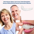 thumbnail image 3 of pares de brackets artificiales, brackets falsos, brackets blancos brillantes, pegatinas para dientes, brackets falsos, pegatinas para dientes, 3 of 5