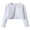 White, variant on Girls Long Sleeve Knitted Bolero Cardigan Cropped Button Closure Kids Shrug Sweater Toddler Crop Jacket Lightweight Cover Up
