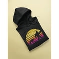 thumbnail image 3 of Yeti And Cheetah Sunset Retro   Hoodie Men -Image by Shutterstock, Male Small, 3 of 4