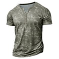 thumbnail image 4 of Blusas y camisas de manga corta con cuello en V Camisa casual de manga corta para hombre Camisa abotonada para hombre Camisa de manga corta Top/camiseta con cuello en V Tops para hombre, 4 of 5