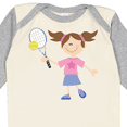 thumbnail image 4 of Inktastic Tennis Girl Girls Long Sleeve Baby Bodysuit, 4 of 5