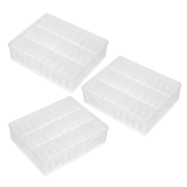 unbranded 3Ud Organizador De Plástico Transparente Con Compartimentos Para Joyería Y Artículos Variados