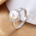 thumbnail image 1 of Anillo de Plata de Ley 925 abierto ajustable anillo de plata/oro moda exquisita estudiante novia accesorios de joyería fiesta de boda, 1 of 2