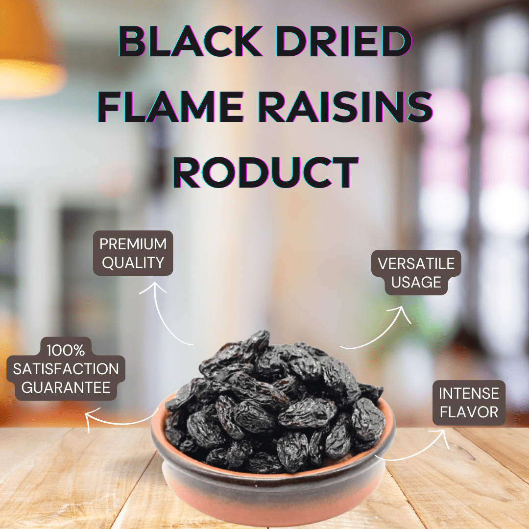 2LB Fresh Black Dried Flame Raisins by Nuts to You | Flame Raisins Seedless, Non GMO, Vegan, Unsulfured | Energy Boost Snack, Perfect for Toppings, Baking, Kids, Adults, Cooking