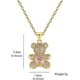thumbnail image 4 of FORUISTON - Collar con colgante de oso de peluche y gato de la suerte con forma de corazón de cristal, joyería de animales para mujeres y adolescentes, 4 of 4
