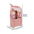 thumbnail image 3 of Sac Cosmétique pour Femmes Portable avec Rangement, Gain de Place, Fermeture Éclair Transparente, Support pour Pinceaux de Maquillage, 3 of 7