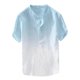 thumbnail image 1 of Camisas s Para Hombre Manga Larga Colgando teñido de la blusa del Cool del Cool delgado y del Cotton Bragable de la blusa de Men (Blue, L), 1 of 3
