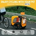 thumbnail image 2 of Outdoor Heavy Duty Collapsible Pet Bike Trailer - 16" All-Terrain Wheels Universal Hitch Foldable Dog/Cargo Carrier for Bicycles black+orange, 2 of 6
