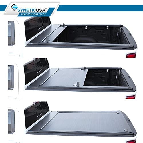 Syneticusa MR Retractable Hard Truck Bed Tonneau Cover Fits 2008-2025 Ford F-150 F-250/350 Super Duty 8'2"