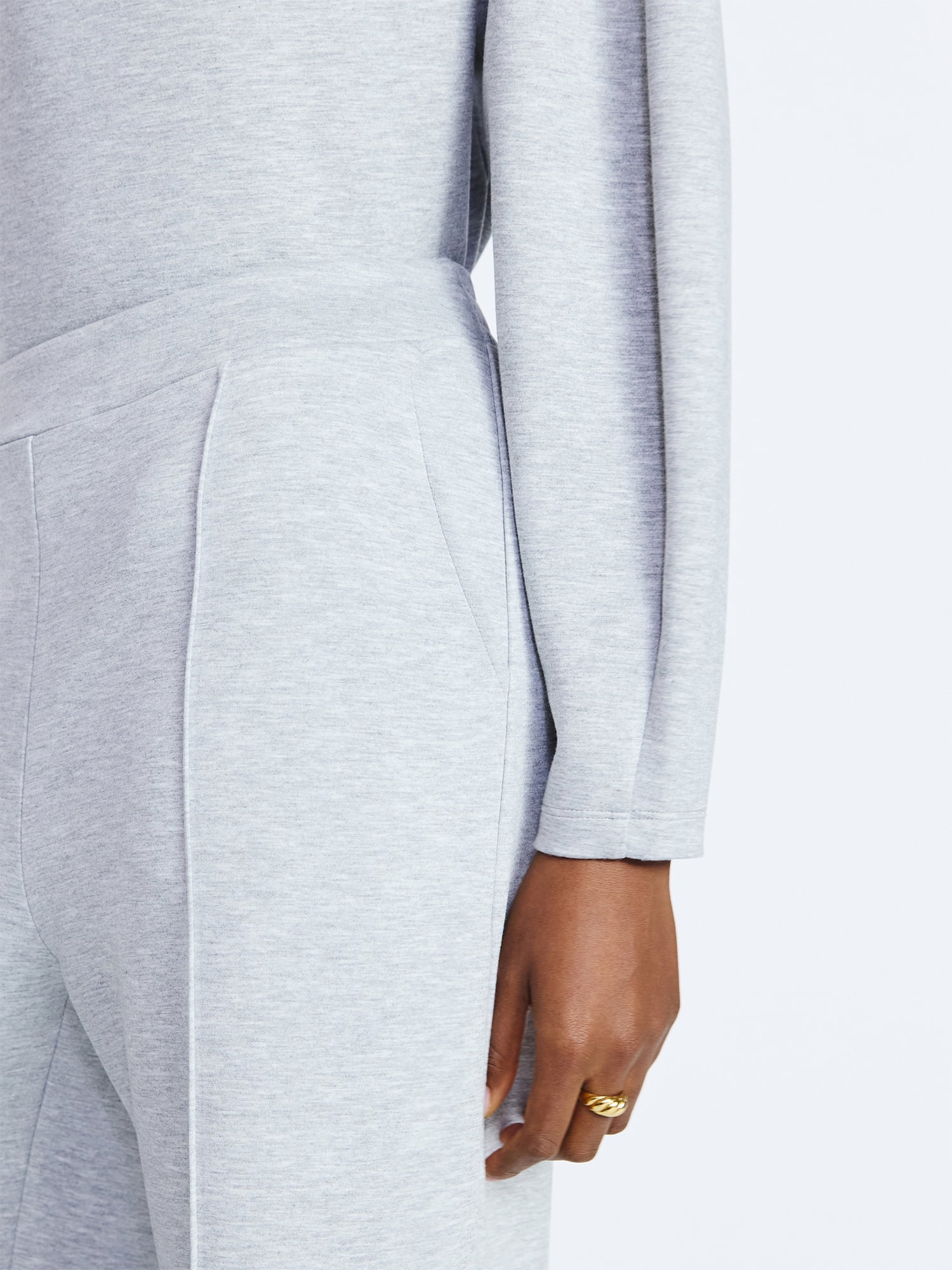 Scoop Women’s and Women’s Plus New Scubaknit Seamed Sweatpants, Regular and Short Lengths, Sizes XS-4X
