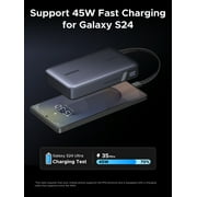 UGREEN 67W 20000mAh Power Bank, Portable Charger with Built-in USB-C Cable, Fast Charging for Phone and Tablet