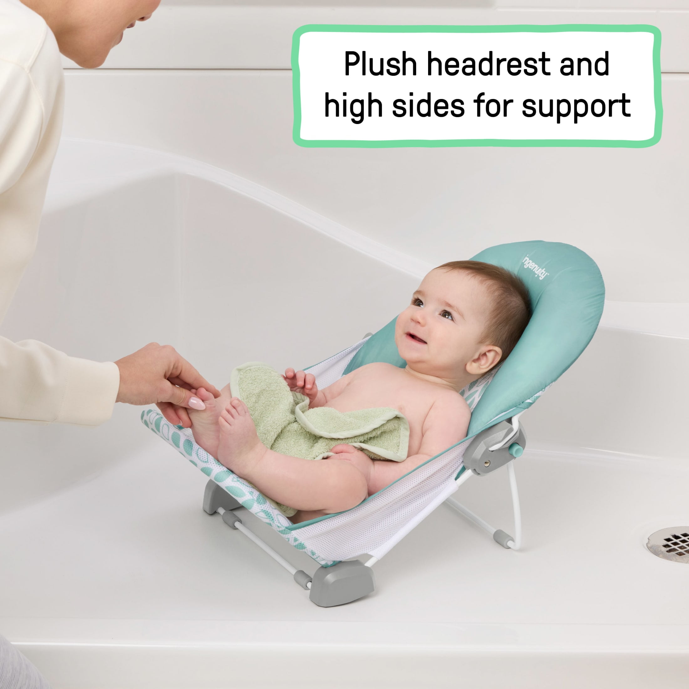 Summer by Ingenuity Foldaway 2-Position Baby Bather, Gray, Unisex