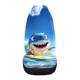 thumbnail image 3 of Uourmeti Surfing Shark Print Front Car Seat Cover Stretchy Seat Covers for Cars Anti-Aging Wear Resistant 1 Pieces Set Compatible with Auto Vehicle, 3 of 6