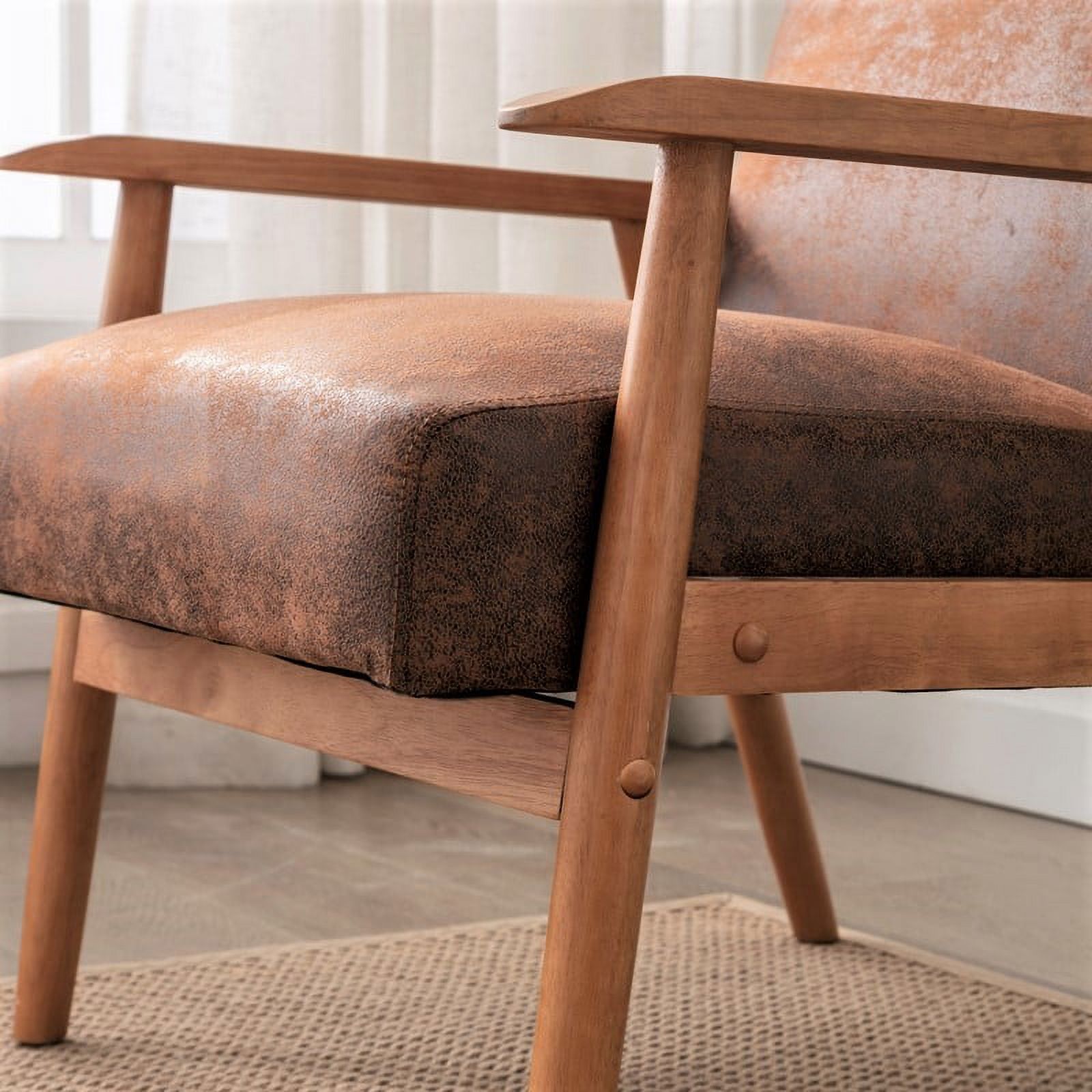 Uspridefurniture Losurdo 25.4'' Wide Tufted Accent Chair -Brown
