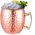 thumbnail image 1 of BIJANSEN Copa de champán de acero inoxidable de 220 ml Copa de vino Copas de cobre de mula de Moscú, juego de barra de cóctel de acero inoxidable Accesorios de barra, taza de mula de Moscú, copas de cobre Oro rosa y oro 2 piezas, 1 of 7