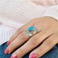 thumbnail image 5 of HOOUN Boho Vintage Women 925 Silver Cubic Zircon Rings Wedding Ring Jewelry Size 6-10-8-Style 2, 5 of 7