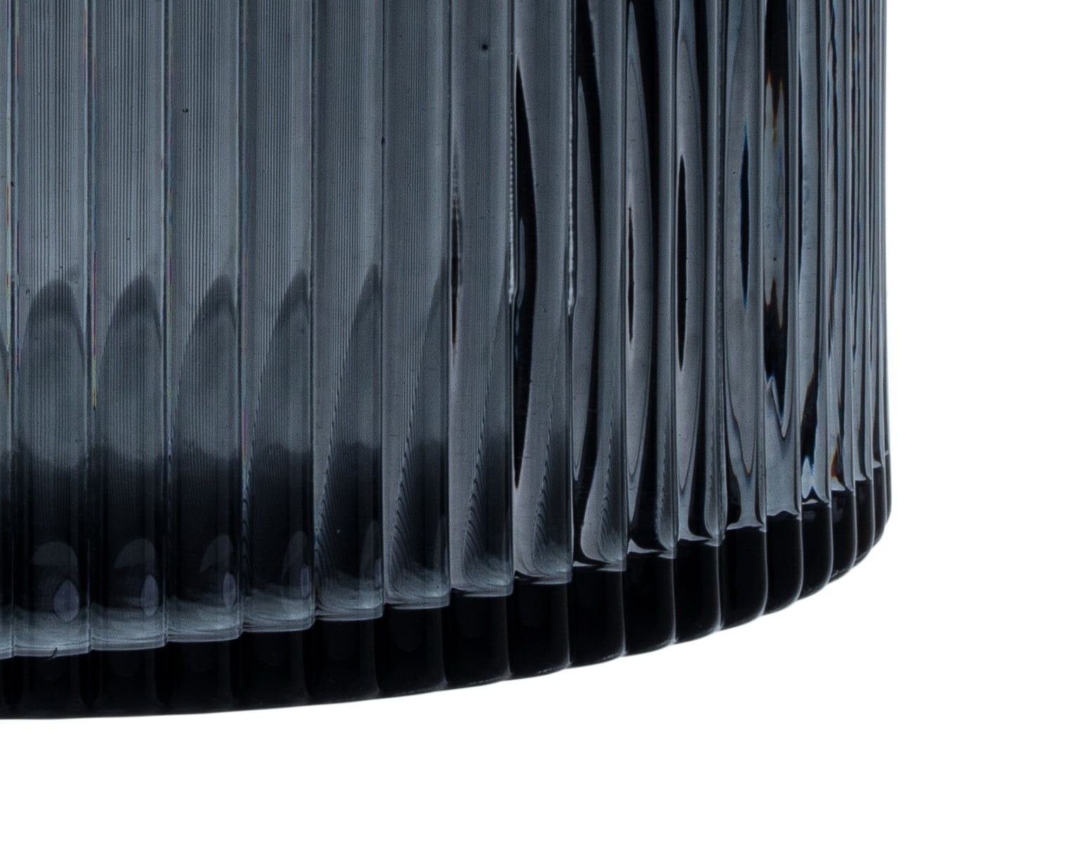 (4 pack) Better Homes & Gardens Smoke Glass Ribbed Hurricane Candleholder, Medium