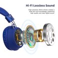 thumbnail image 4 of Olyre Kids Headphones for School Entertainment Travel, Lightweight Foldable Stereo Wired Toddler Headphones for Kids with HD Microphone for Boys Girls for Computer Tablet Smartphone Blue, 4 of 10