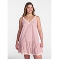 thumbnail image 2 of Joyspun Women’s V Neck Woven Sleep Chemise, Sizes XS-3X, 2 of 6