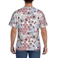thumbnail image 2 of Rocae Abstract Floral for Men's Moisture-Wicking Crew Tee - T-Shirt for Sports, Outdoor Activities, and Casual WearMedium, 2 of 9