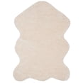 thumbnail image 2 of SAFAVIEH Addie Solid Plush Polyester Sheep Shag Area Rug, Ivory, 4' x 6', 2 of 6