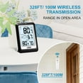 thumbnail image 5 of Indoor Outdoor Thermometer Wireless Weather Stations, Internal External Thermometer Hygrometer, Home Batteryoperated Temperature Humiditymonitors330 Feet (About 100 Meters) Backlight Display, 5 of 6