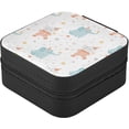 thumbnail image 3 of GZHJMY Cute Elephant Jewelry Box for Teens Girls Women Birthday Christmas Gift, Portable PU Leather Jewelry Storage Box Mini Travel Jewelry Case for Necklace Bracelet Earrings Rings, 3 of 7
