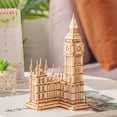 thumbnail image 2 of Kit de maquetas de madera Rowood Big Ben con rompecabezas 3D para adultos, 2 of 9