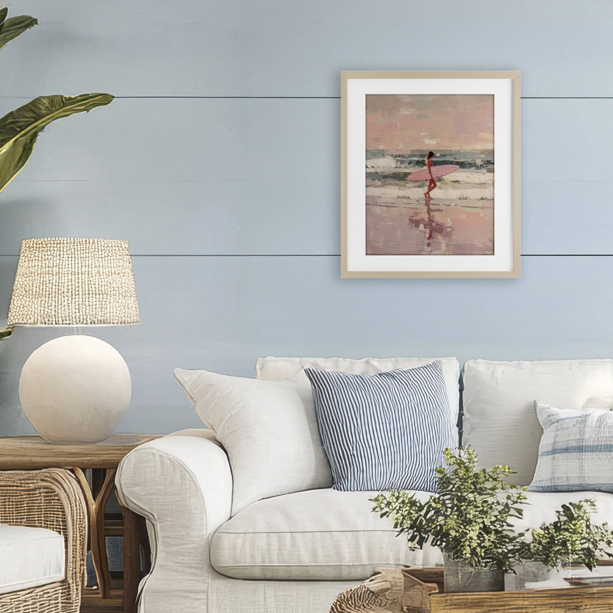 Stupell Industries Rider Of The Waves Birch Framed Print Under Glass, design by Svetlana Aleynikova