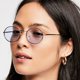 thumbnail image 2 of Gafas de sol pequeñas ovaladas, gafas de sol retro de moda, gafas de sol modernas para hombres y mujeres, gafas de sol de metal, 2 of 3
