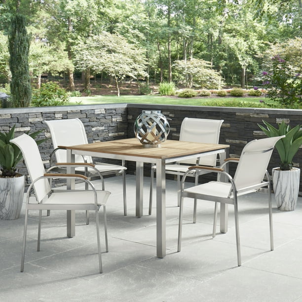 Aruba Stainless Steel 5 Pc Outdoor Dining Set By Home Styles Com Aruba Stainless Steel 5 Pc Outdoor, Aruba Patio Furniture