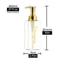 thumbnail image 2 of uMadeUs Shampoo and Conditioner Dispenser - Essentials Toiletry Bottles - Shower Refillable Shampoo and Body Wash Soap Pump Bottle – 3x 27oz Containers - Clean All Gold 1 Square, 2 of 9